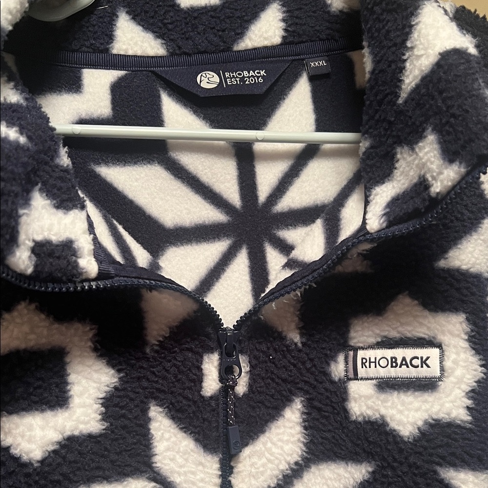 Rhoback Summit Fleece Pullover Snowfall Navy Blue  - XXXL and XL